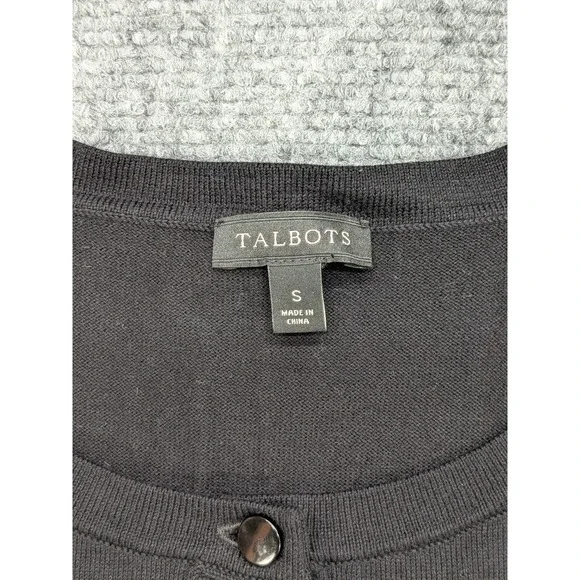 Talbots Womens Cardigan Small Scalloped Trim Old Money Capsule Career Layering - Picture 5 of 8